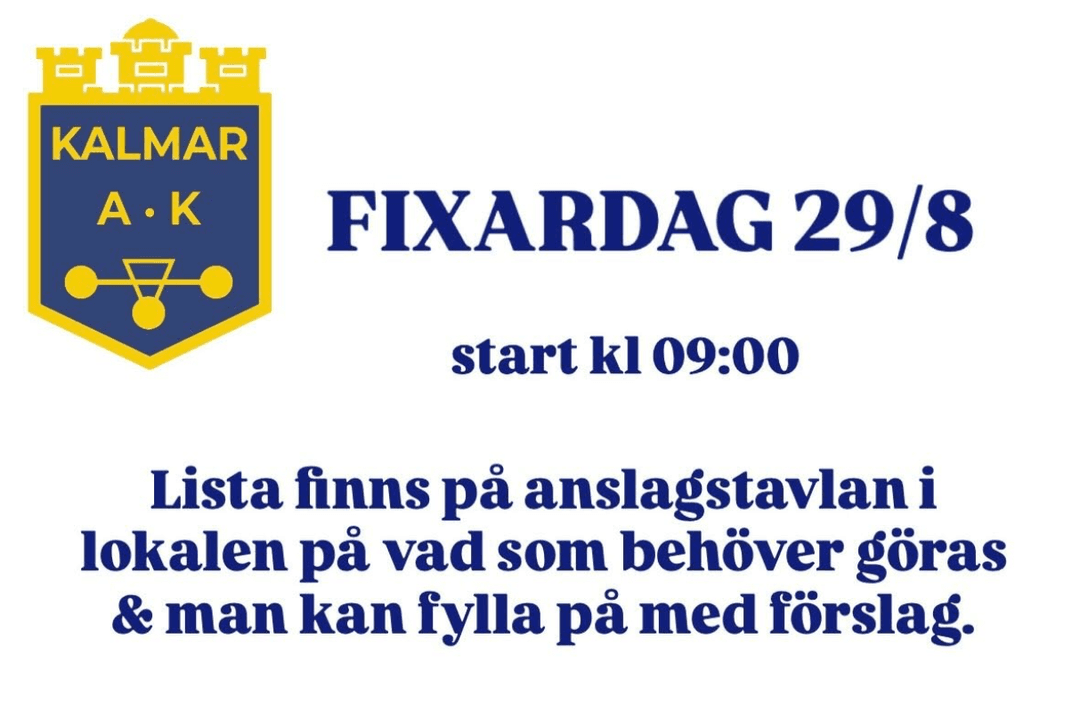 Fixardag 29/8