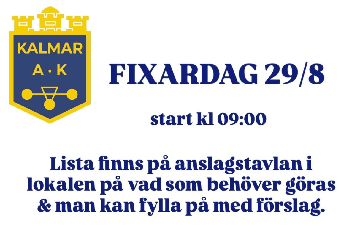 Fixardag 29/8